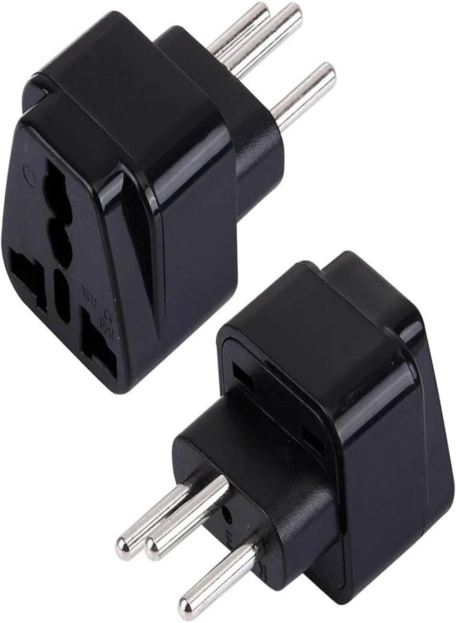 rts (2 Pack) Travel Essentials India to Switzerland, Jordan Rwanda Liechtenstein Swiss Universal Travel Adapter Plug Convert Standard 3 pin Plug to a Variety of National Socket Travel Conversion Plugs - Image 1